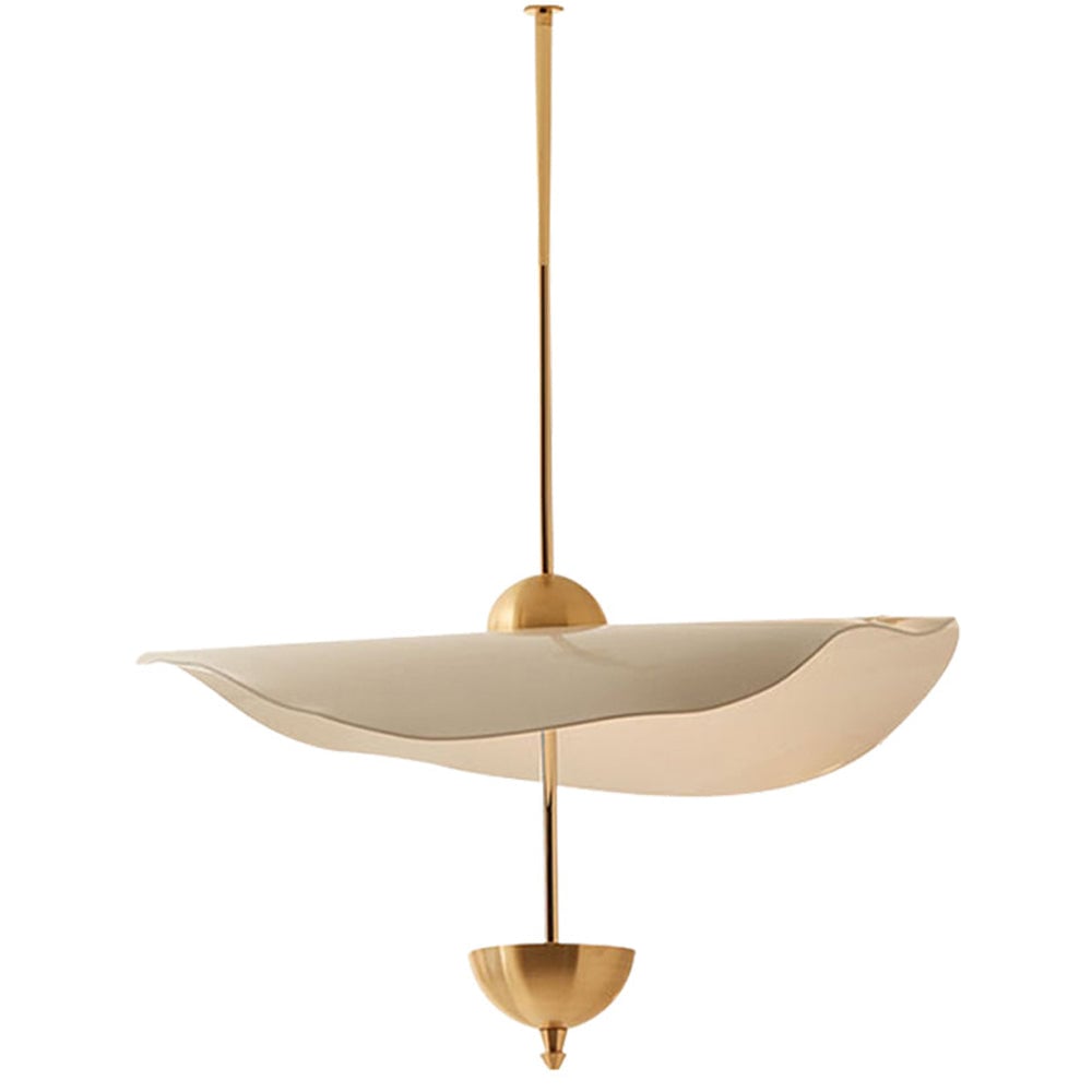Art Deco Gold Metal Lotus Led Light Fixtures Chandeliers - Cueteks