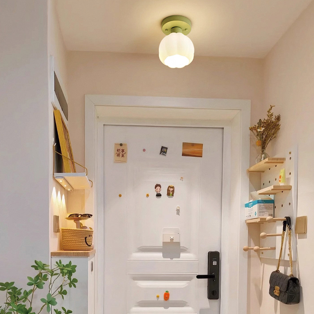 Cream Pumpkin Creative Corridor Aisle Ceiling Light - Cueteks