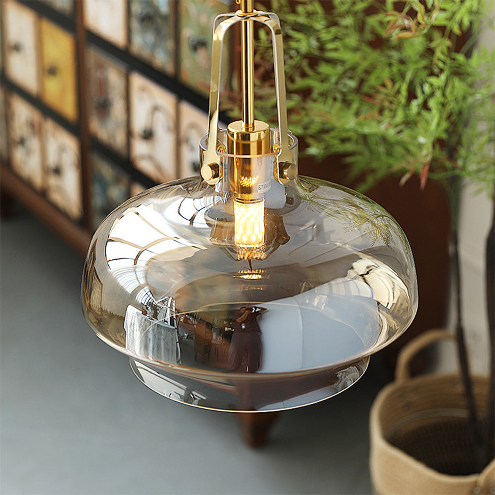 Modern Clear Fish Tank Shaped Glass Pendant Light - Cueteks