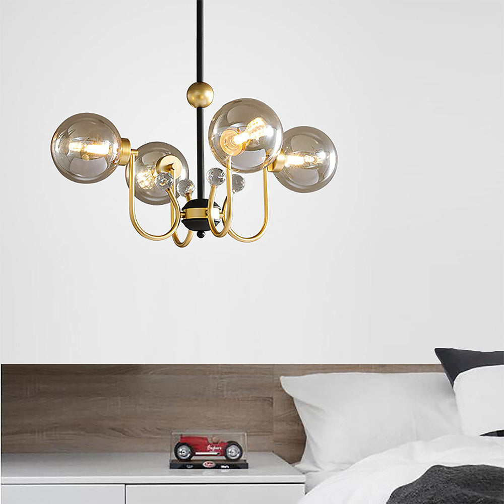 Black Adjustable Sputnik Chandeliers - Cueteks