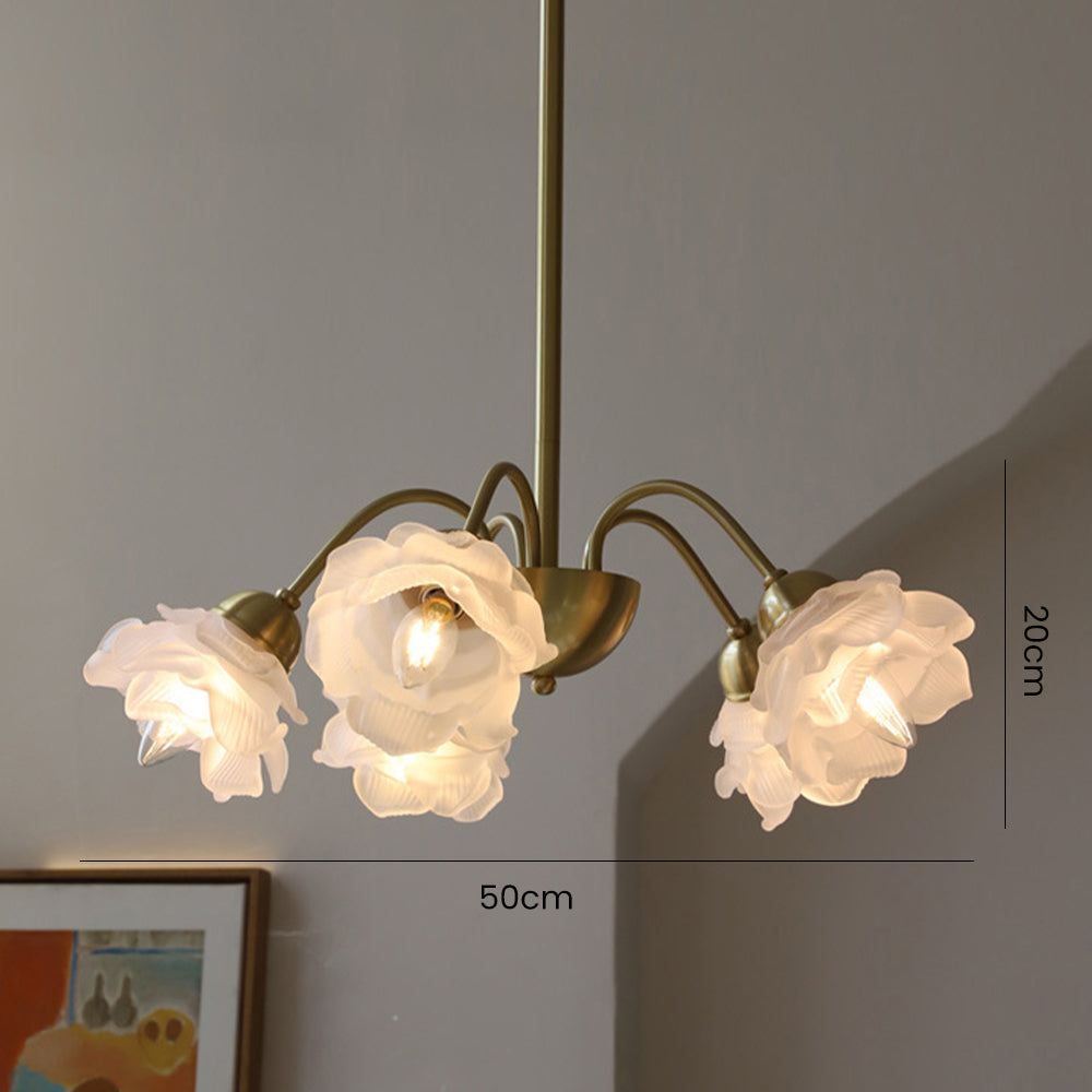Modern French Retro Copper White Chandelier - Cueteks