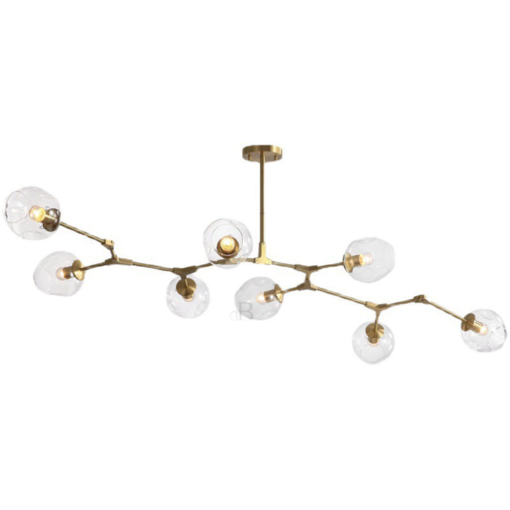 Branching Bubble Glass Ball Chandelier for Living Room - Cueteks