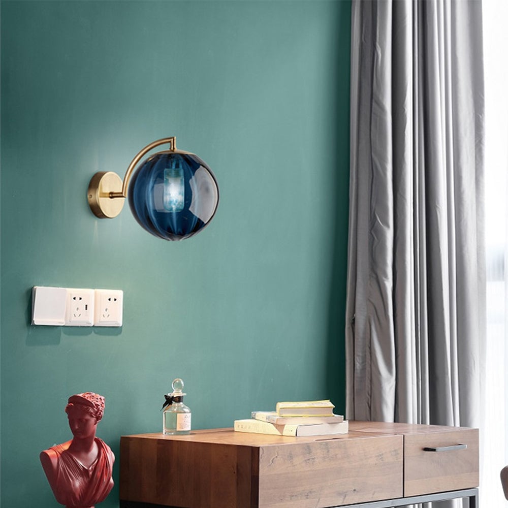 Multicolor Glass Home Decor Wall Lamp - Cueteks