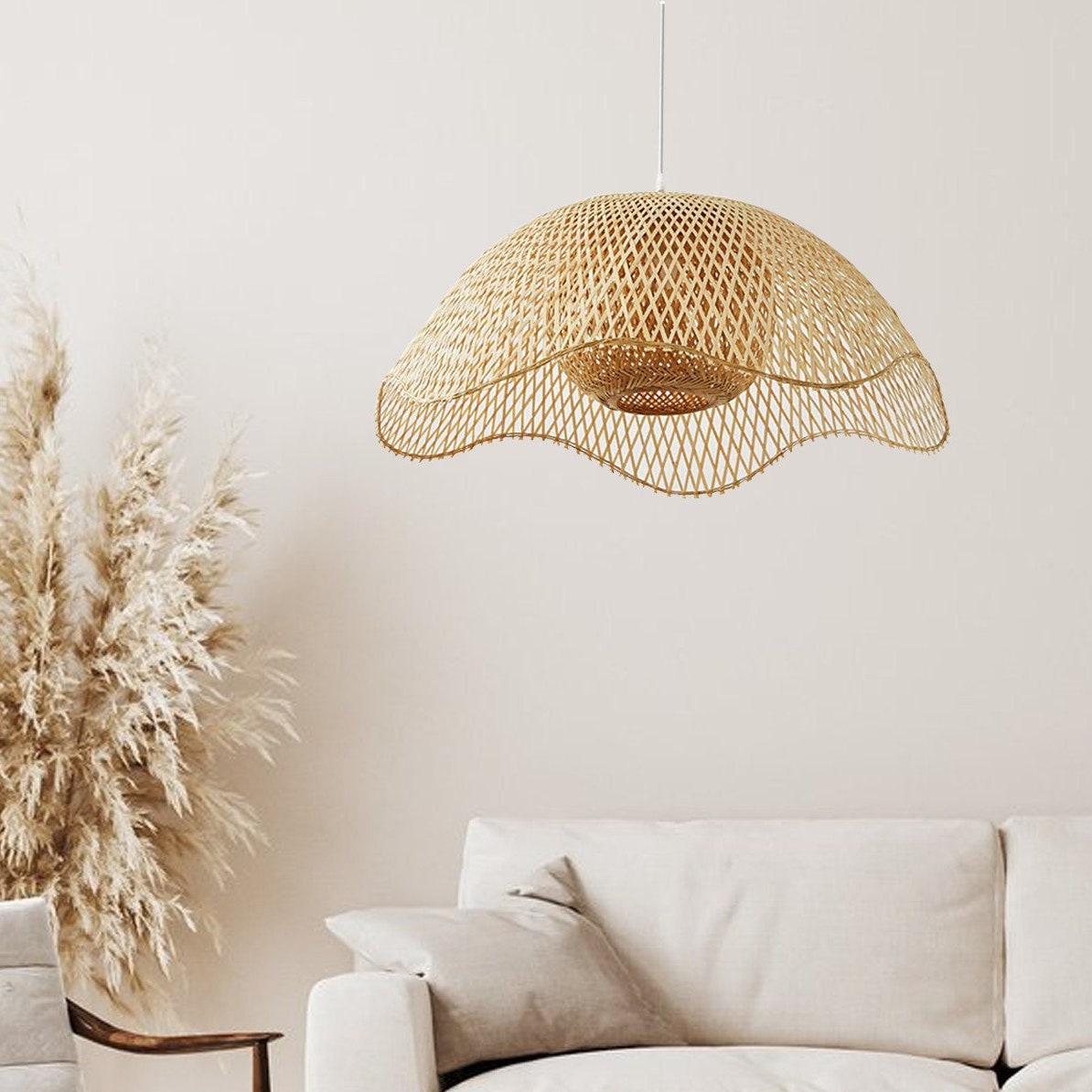Bamboo Woven Hanging Lighting - Cueteks