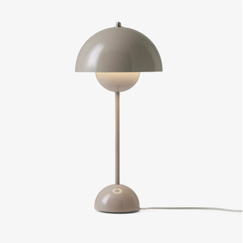 Morandi Mushroom Table Lamp, Rechargeable, Multi Colors, Metal - Cueteks