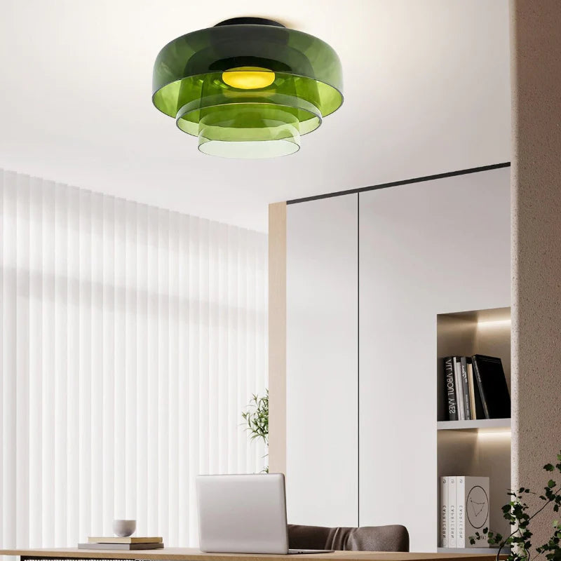 Nordic Designer Creative Personality Medieval Glass Ceiling Lamp - Cueteks