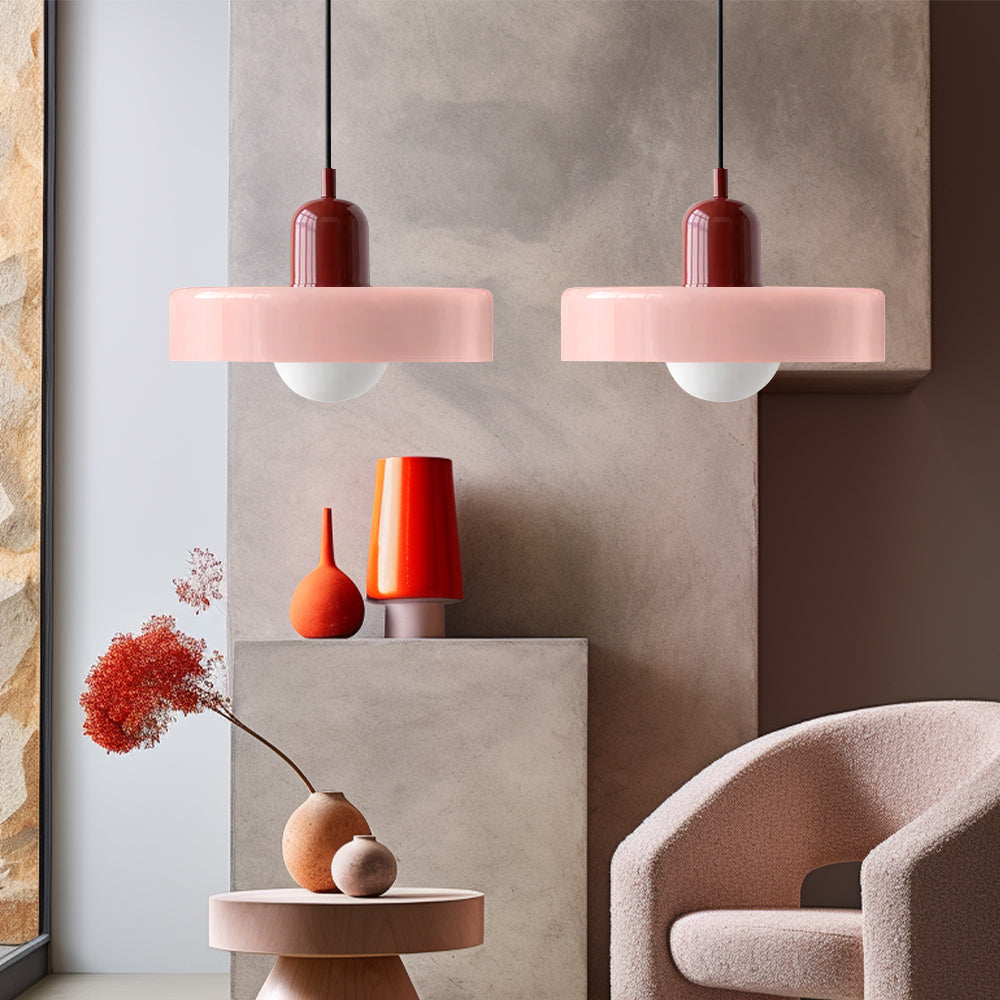 2 Heads Modern Bauhaus Glass Pendant Light - Cueteks