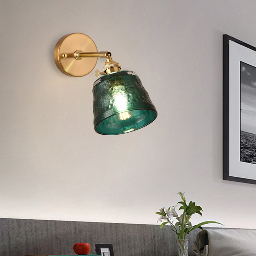 Vintage Glass Adjustable Wall Sconce - Cueteks