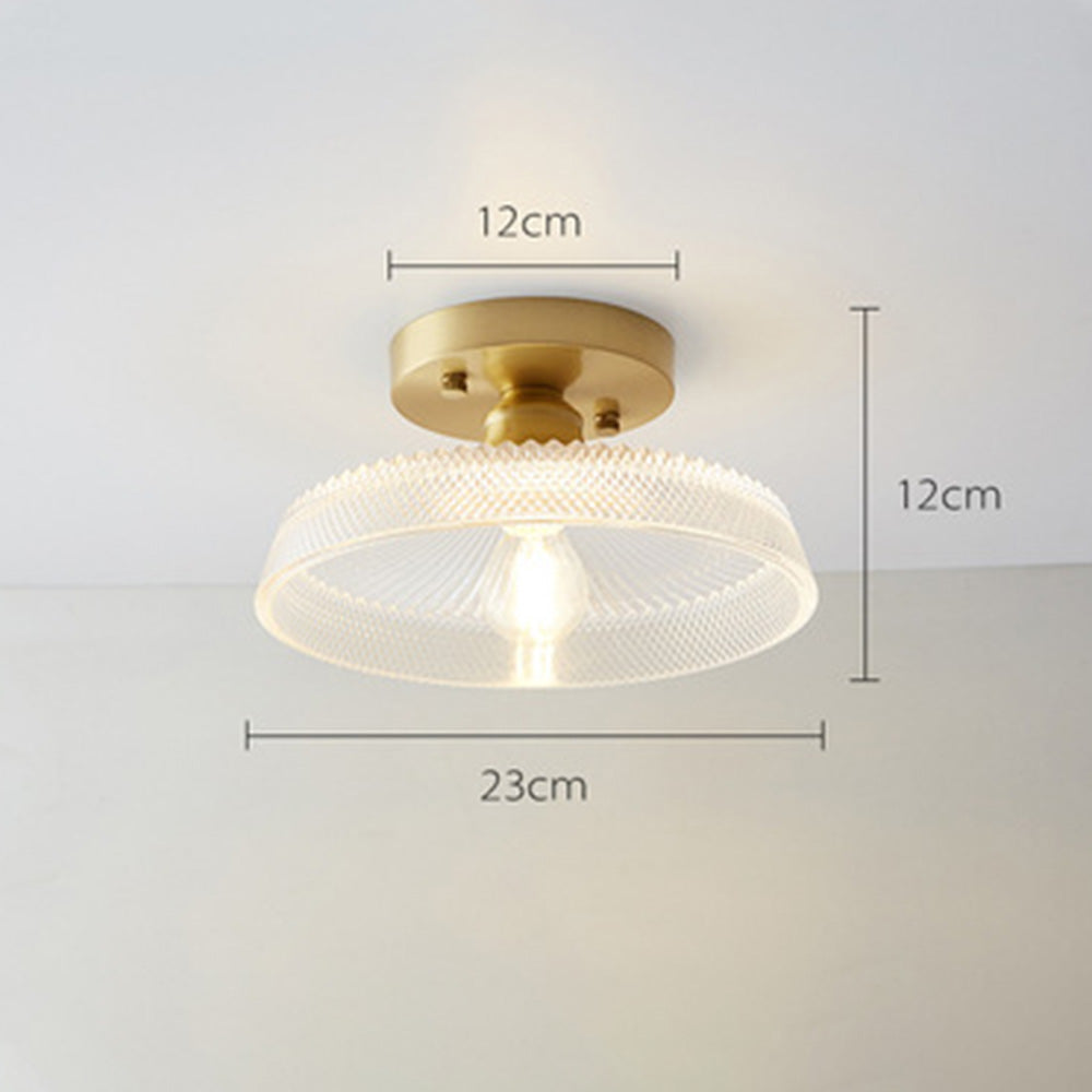 Simple Glass Semi Flush Ceiling Lights - Cueteks