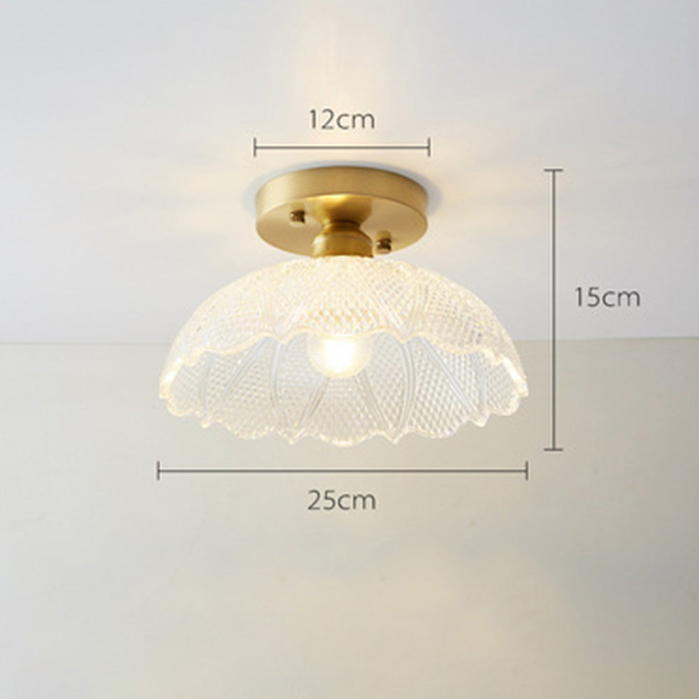 Simple Glass Semi Flush Ceiling Lights - Cueteks