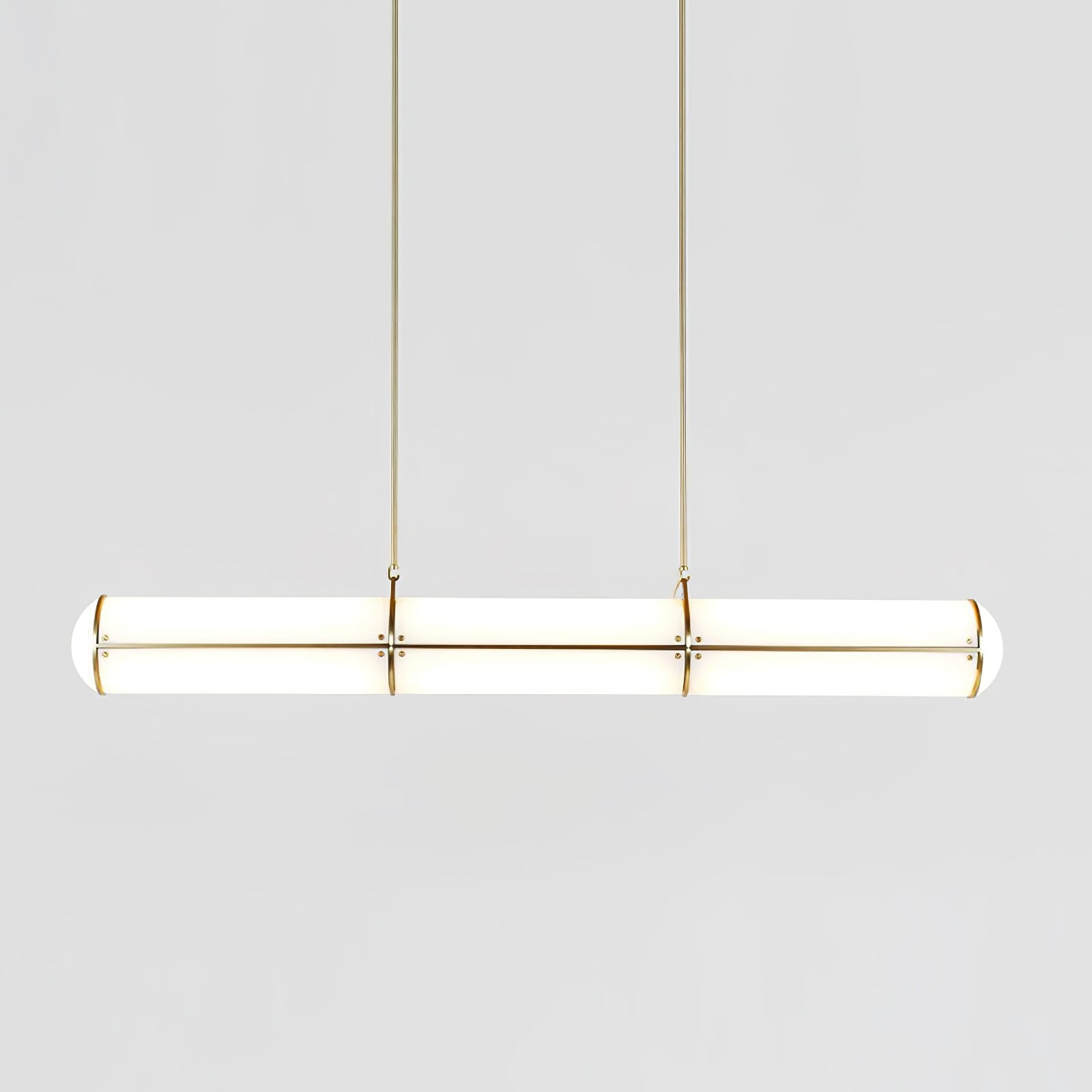Gold linear light isolated against a pale background