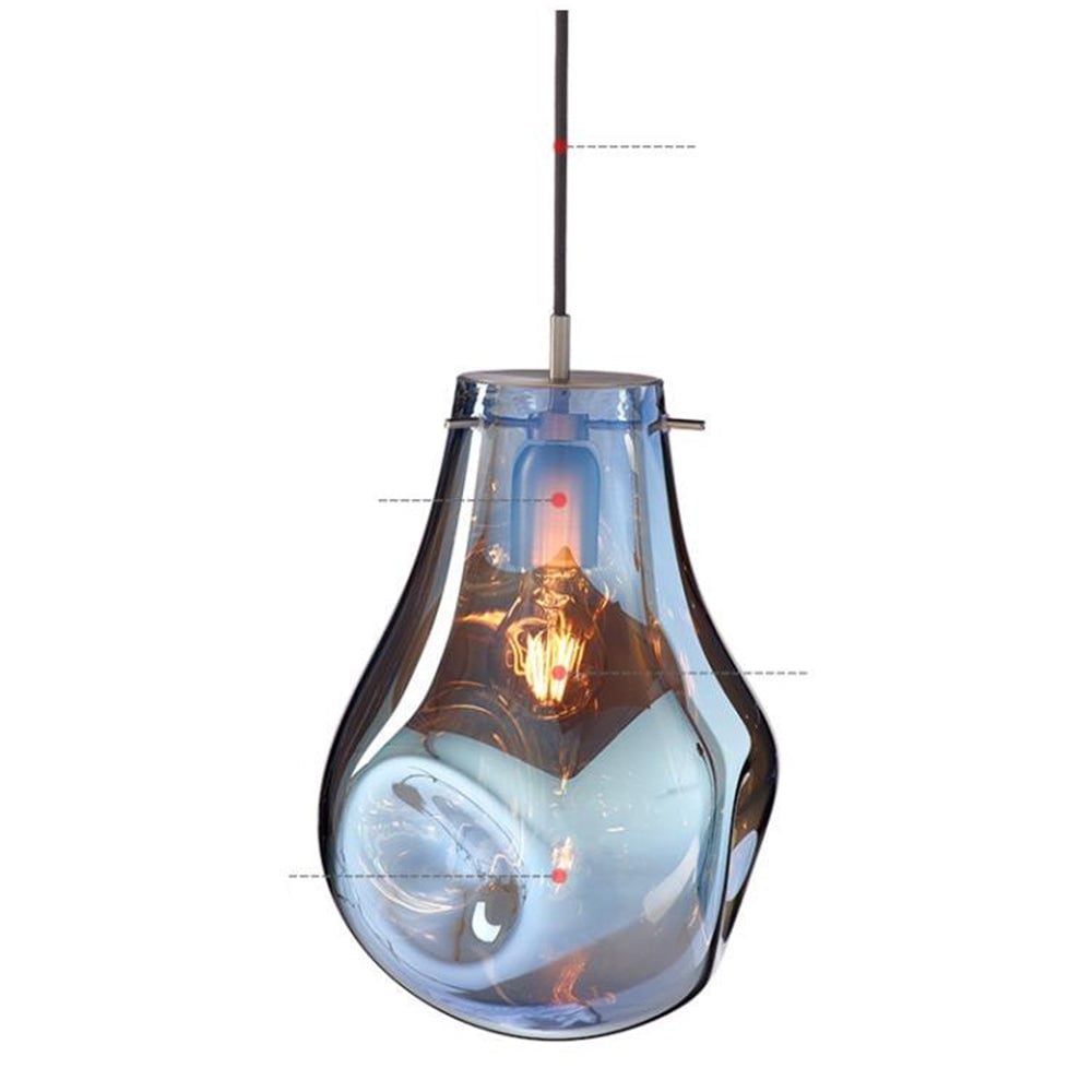 Handcrafted Irregular Shape Glass Pendant Lighting - Cueteks