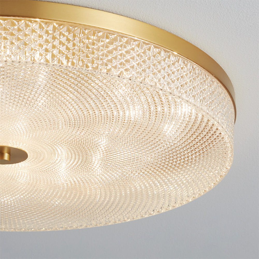 Modern Simple Crystal Copper Ceiling Light - Cueteks