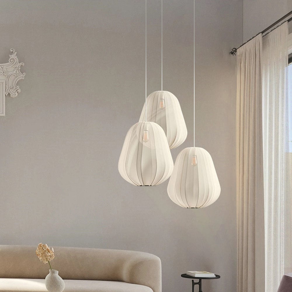 Nordic 1-Light Fabric Lampshade Shade Pendant Lamp - Cueteks