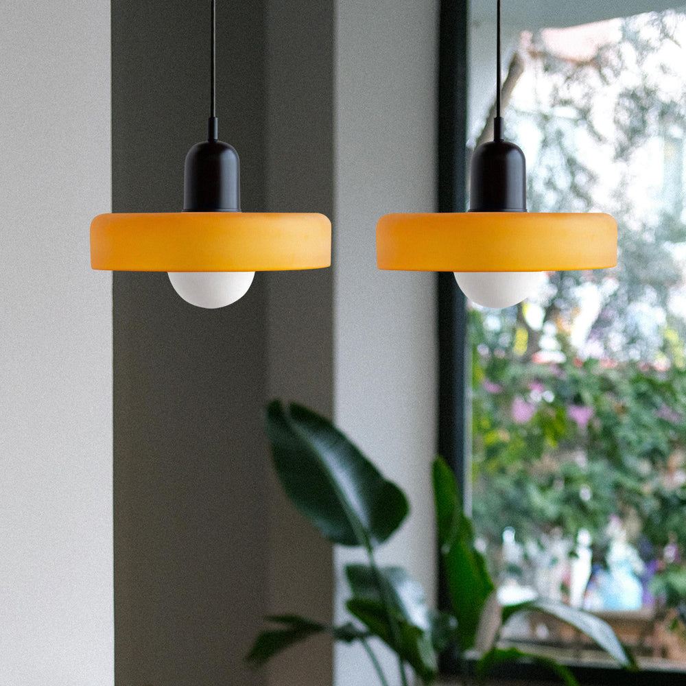 2 Heads Modern Bauhaus Glass Pendant Light - Cueteks