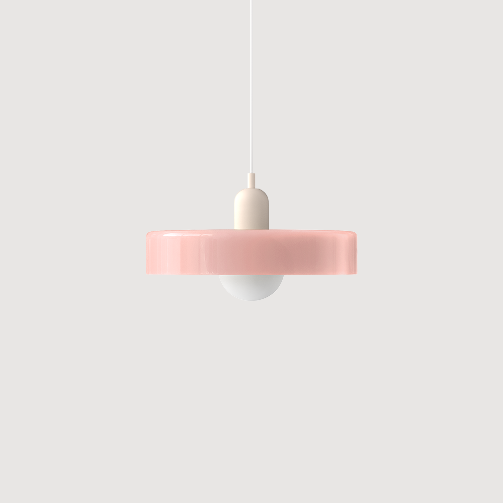 Morandi Disc Orb Bauhaus Colorful Glass Pendant Light - Cueteks