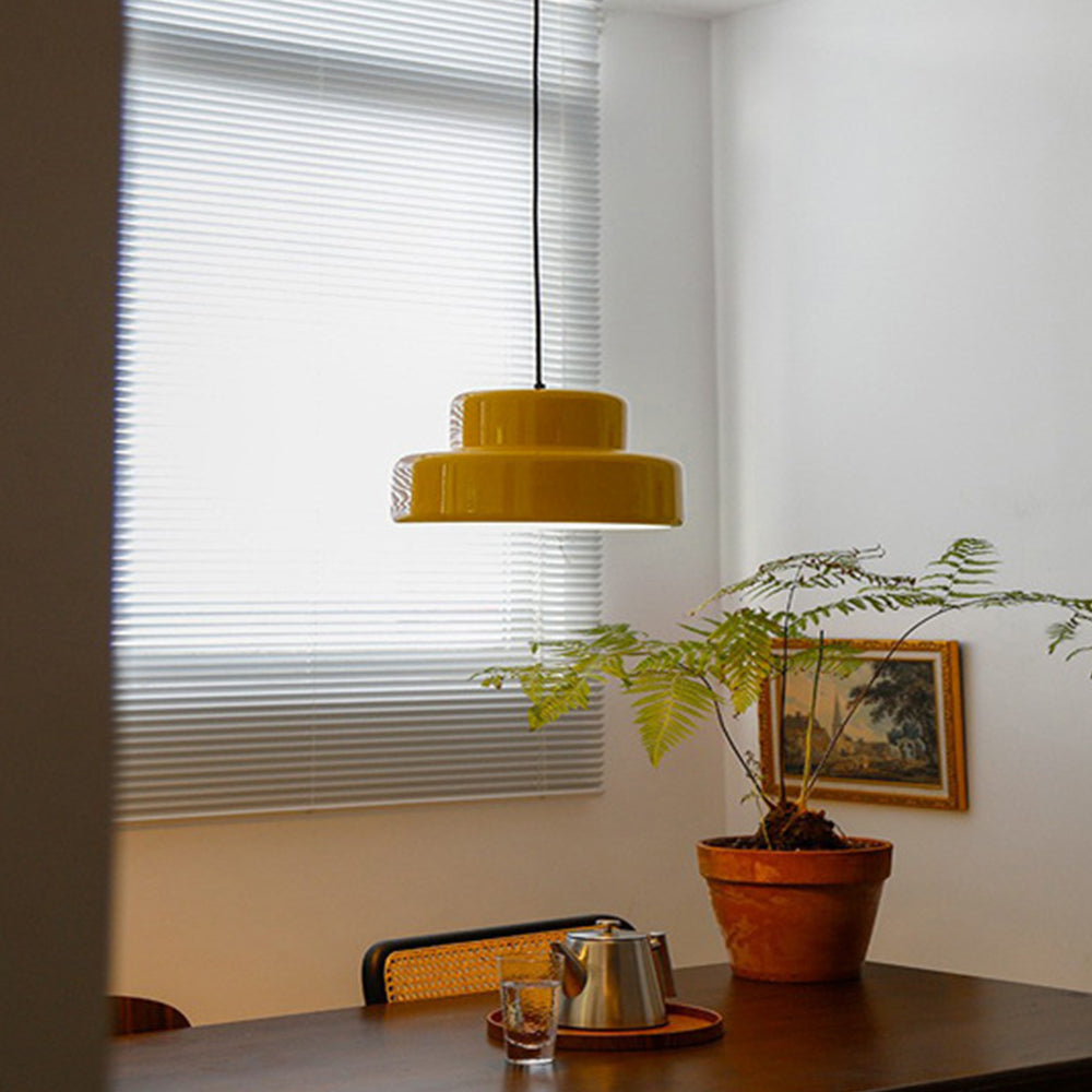 Bauhaus Vintage Orange Warm Pendant Light For Dining Room - Cueteks
