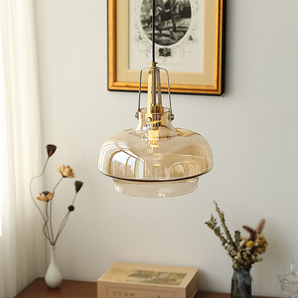 Modern Clear Fish Tank Shaped Glass Pendant Light - Cueteks