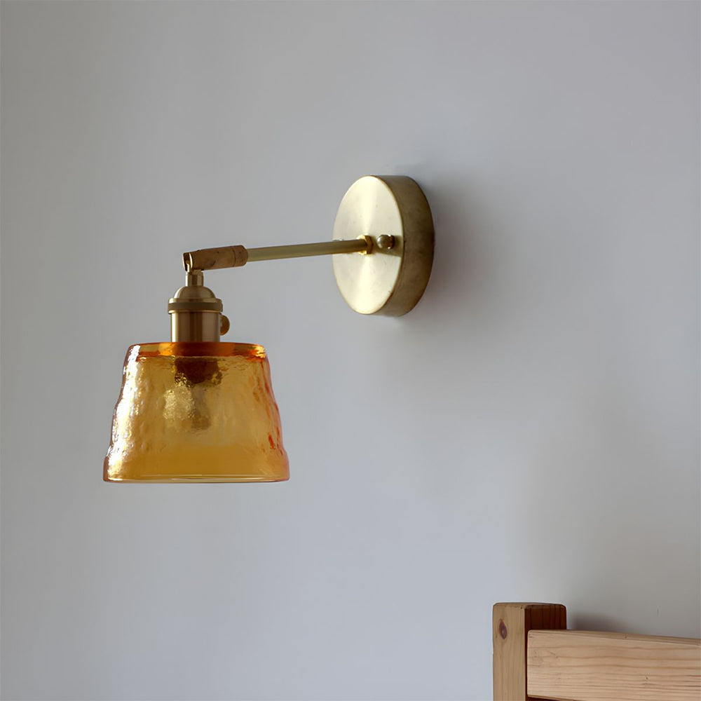 Vintage Glass Adjustable Wall Sconce - Cueteks