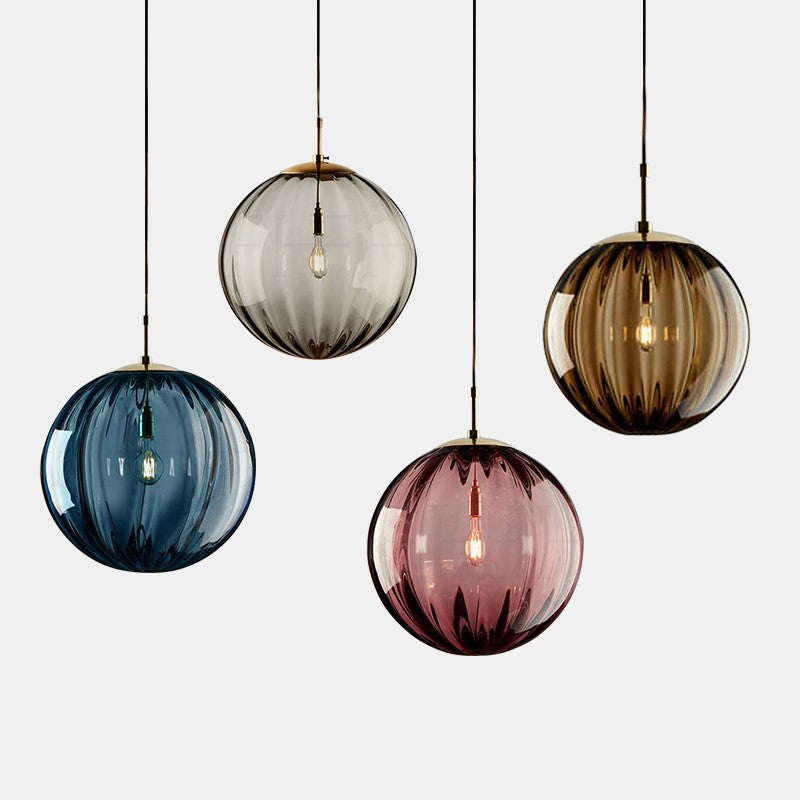 Modern Simple Round Glass Pendant Light - Cueteks