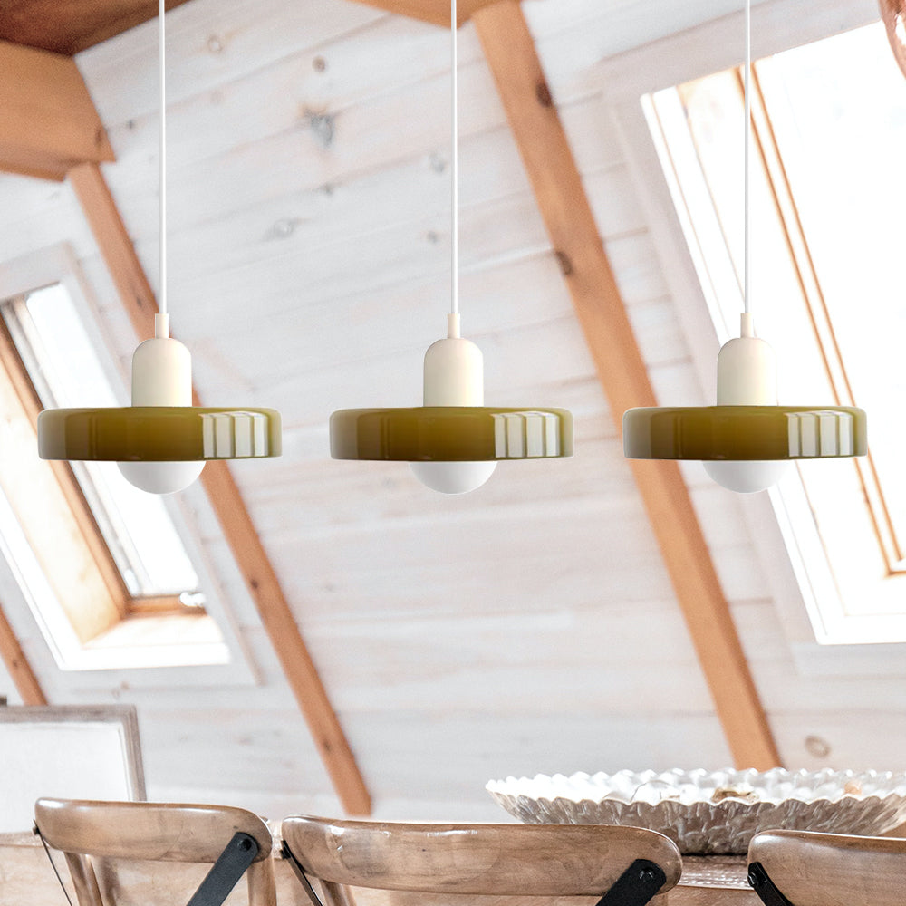 3 Heads Bauhaus Modern Simple Glass Pendant Light - Cueteks