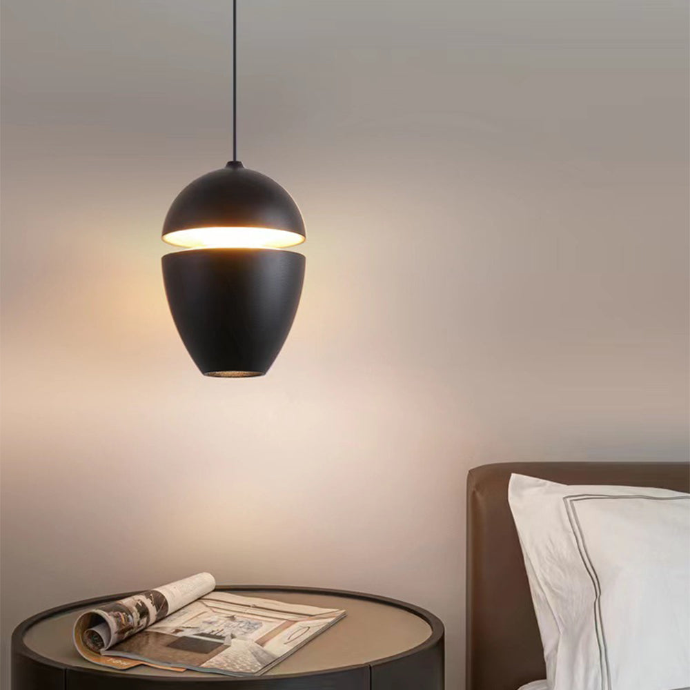 Simple Small 1-Light Bedside Pendant Light for Bedroom - Cueteks