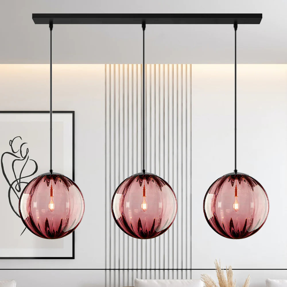 Modern Simple Round Glass Pendant Light - Cueteks