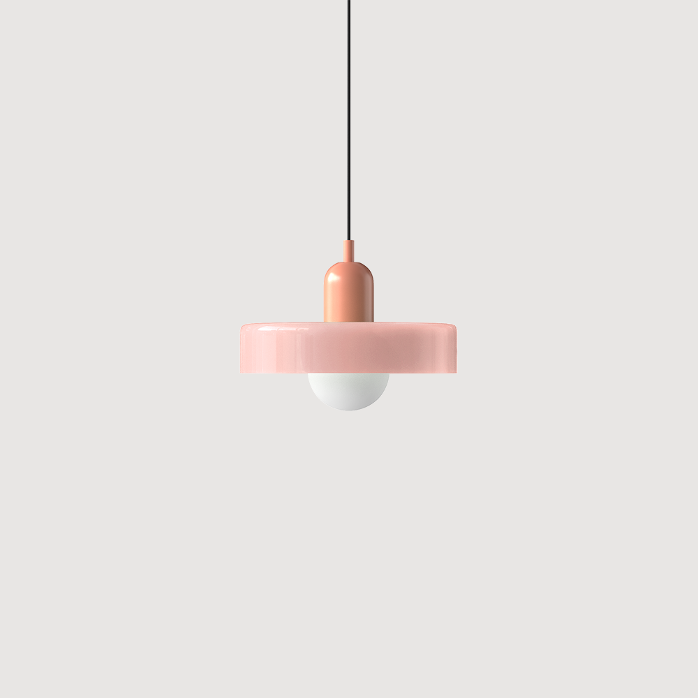 Morandi Disc Orb Bauhaus Colorful Glass Pendant Light - Cueteks