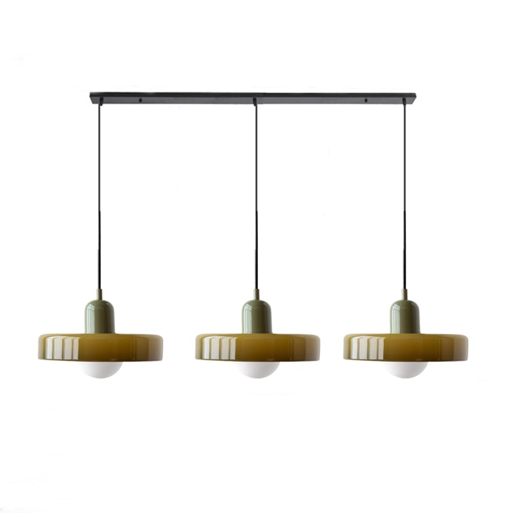 3 Heads Bauhaus Modern Simple Glass Pendant Light - Cueteks