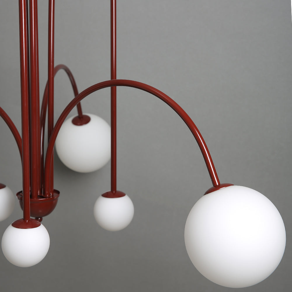 Art Deco Glass Ball Chandelier - Cueteks