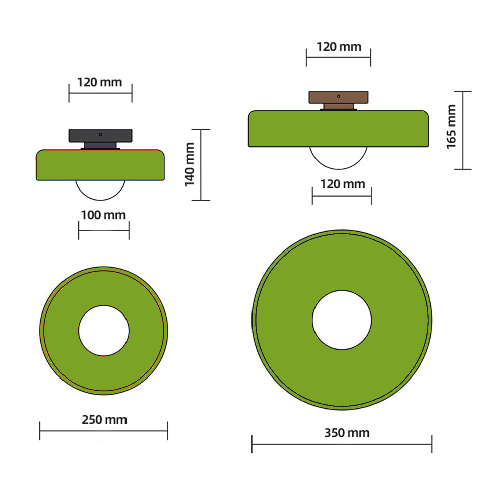 Modern Round Flush Mount Kitchen Ceiling Light - Cueteks