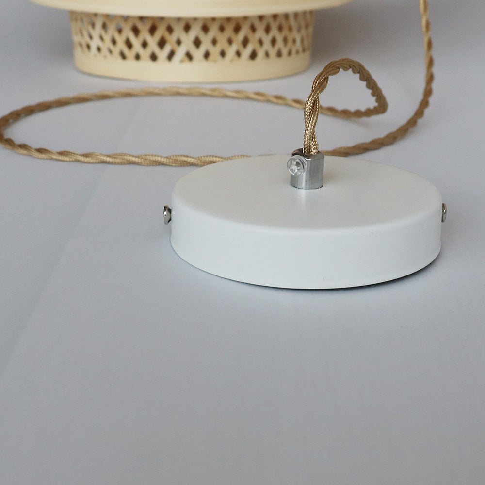 Bamboo Natural Basket Island Pendant Light - Cueteks