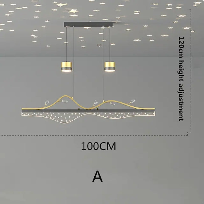 Moderne LED Kronleuchter Sternenhimmel Pendelleuchte für Esszimmer & Restaurant - Cueteks