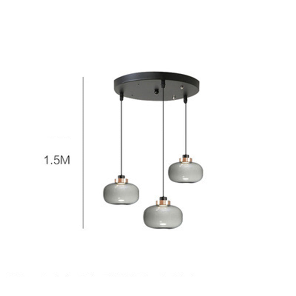 Minimalist Glass Smoke Gray Pendant Light - Cueteks