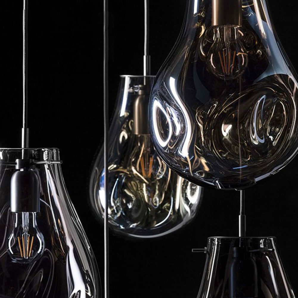 Handcrafted Irregular Shape Glass Pendant Lighting - Cueteks