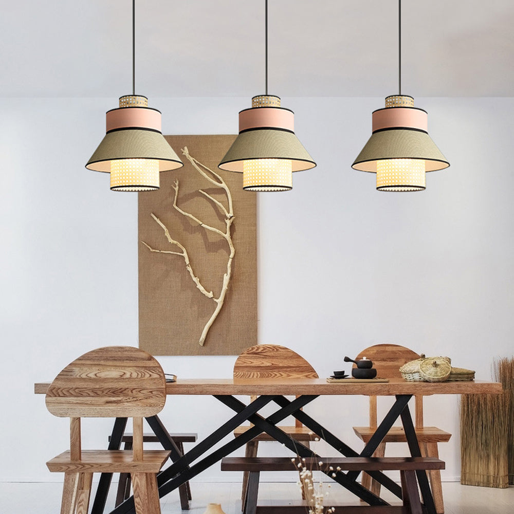 Ritta Rattan Pendelleuchte, 2 Stil, ∅40/50cm - Cueteks