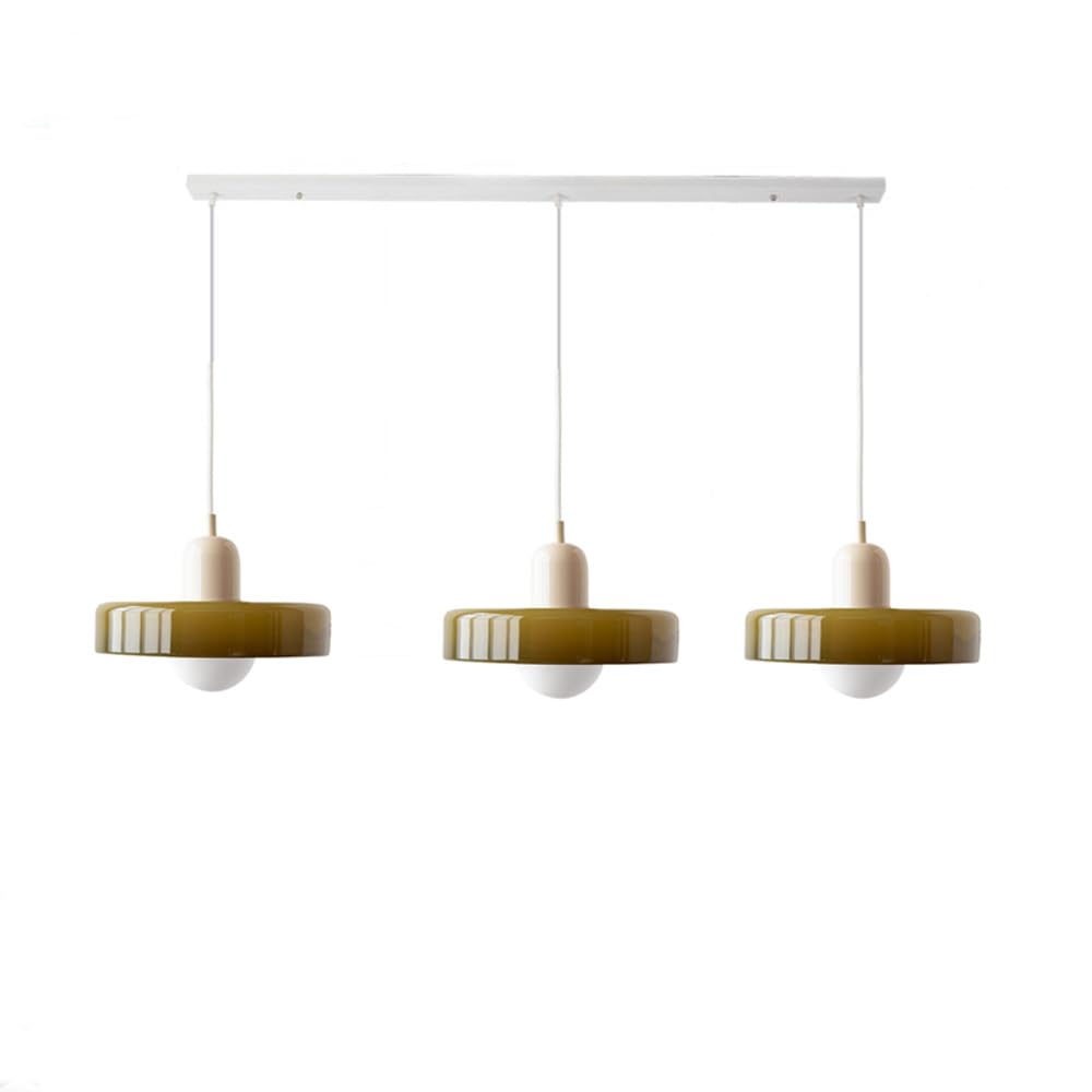 3 Heads Bauhaus Modern Simple Glass Pendant Light - Cueteks