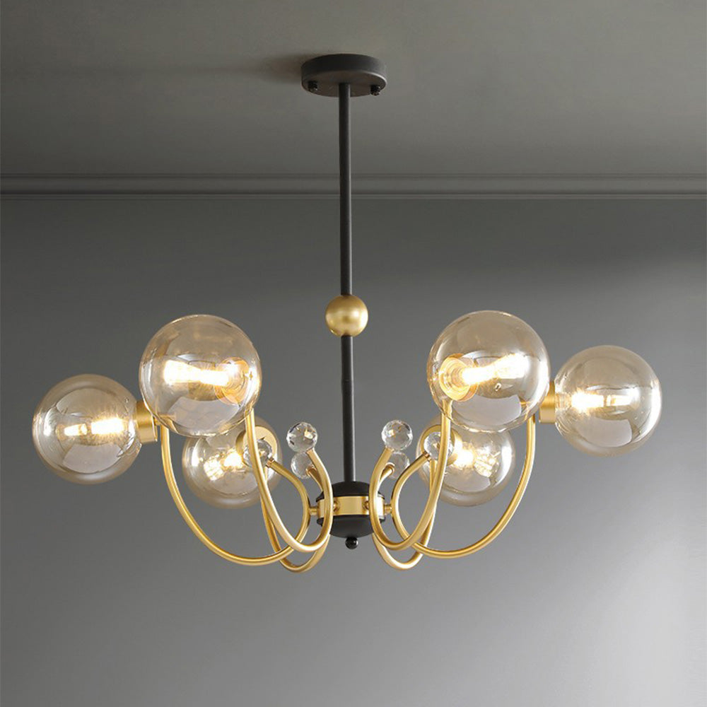 Black Adjustable Sputnik Chandeliers - Cueteks