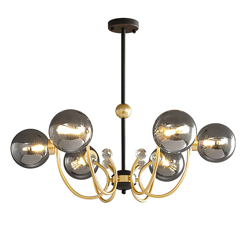 Black Adjustable Sputnik Chandeliers - Cueteks