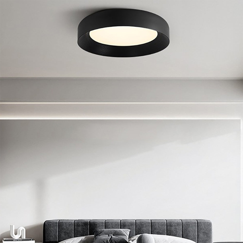 Modern LED Metal Ceiling Lamp Flush Mount Black Ceiling Light - Cueteks