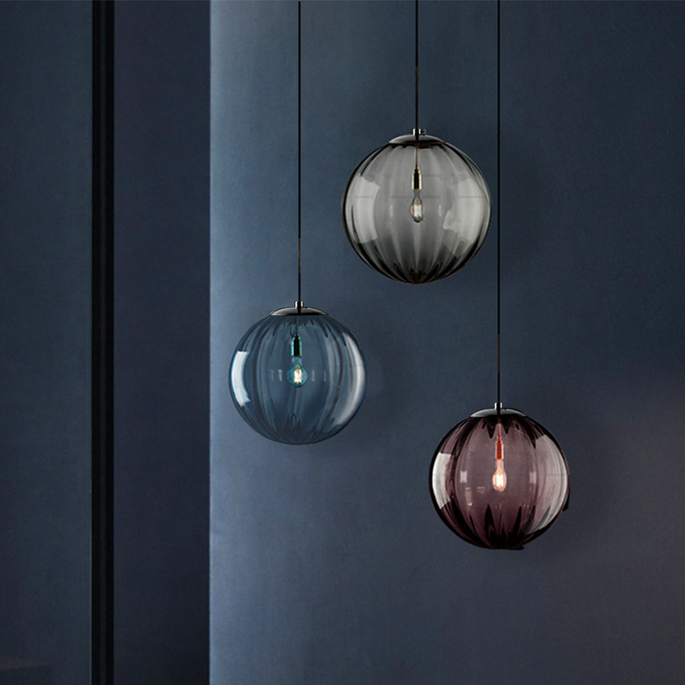 Modern Simple Round Glass Pendant Light - Cueteks