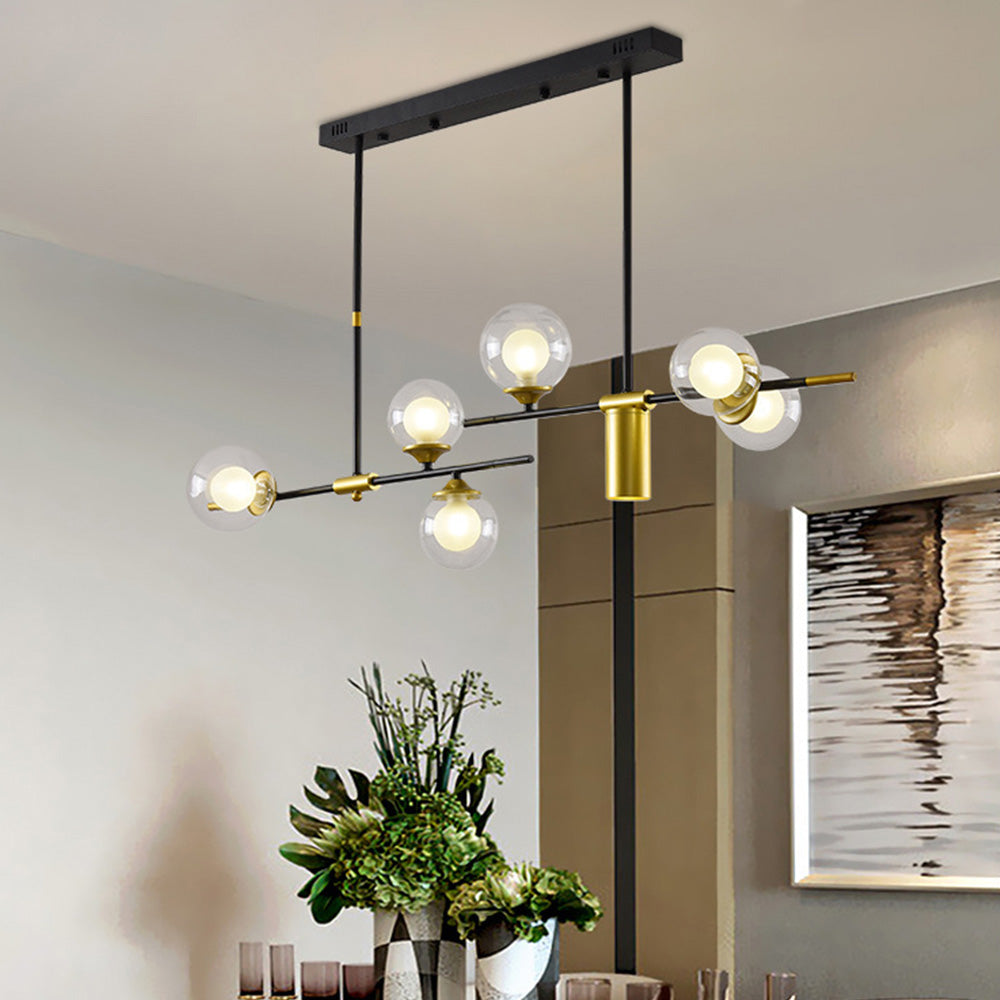 Brass Contemporary LED Chandelier Sputnik Chandelier 7-Light - Cueteks