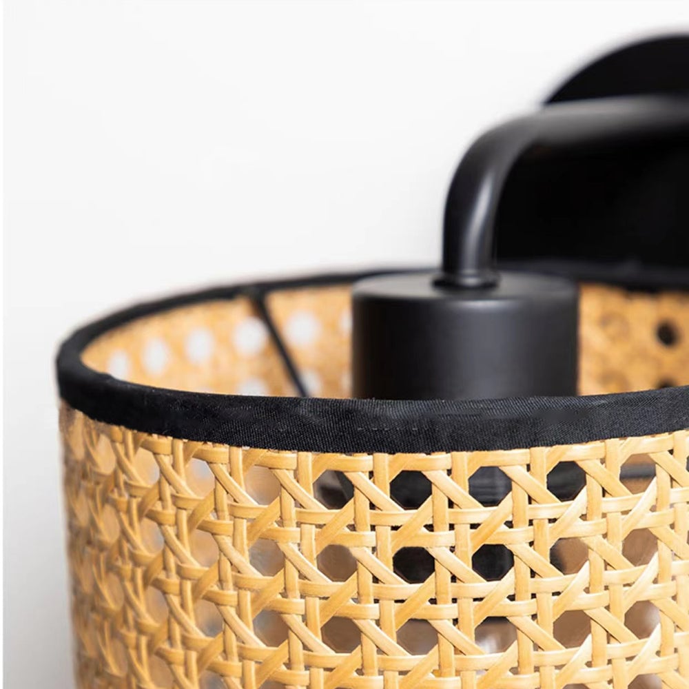 Ritta Wandleuchte, Rattan & Weidengeflecht - Cueteks