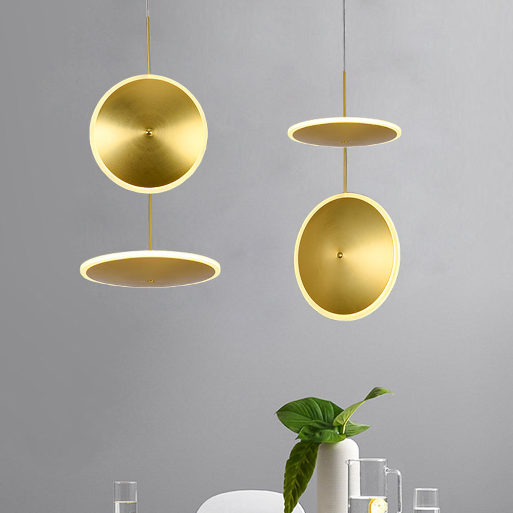 Modern Gold Chandelier Round Restaurant Lamps - Cueteks