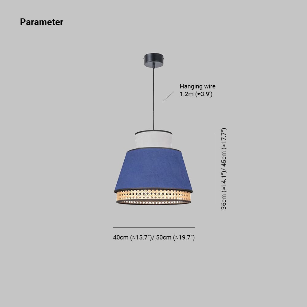 Ritta Rattan Pendelleuchte, 2 Stil, ∅40/50cm - Cueteks