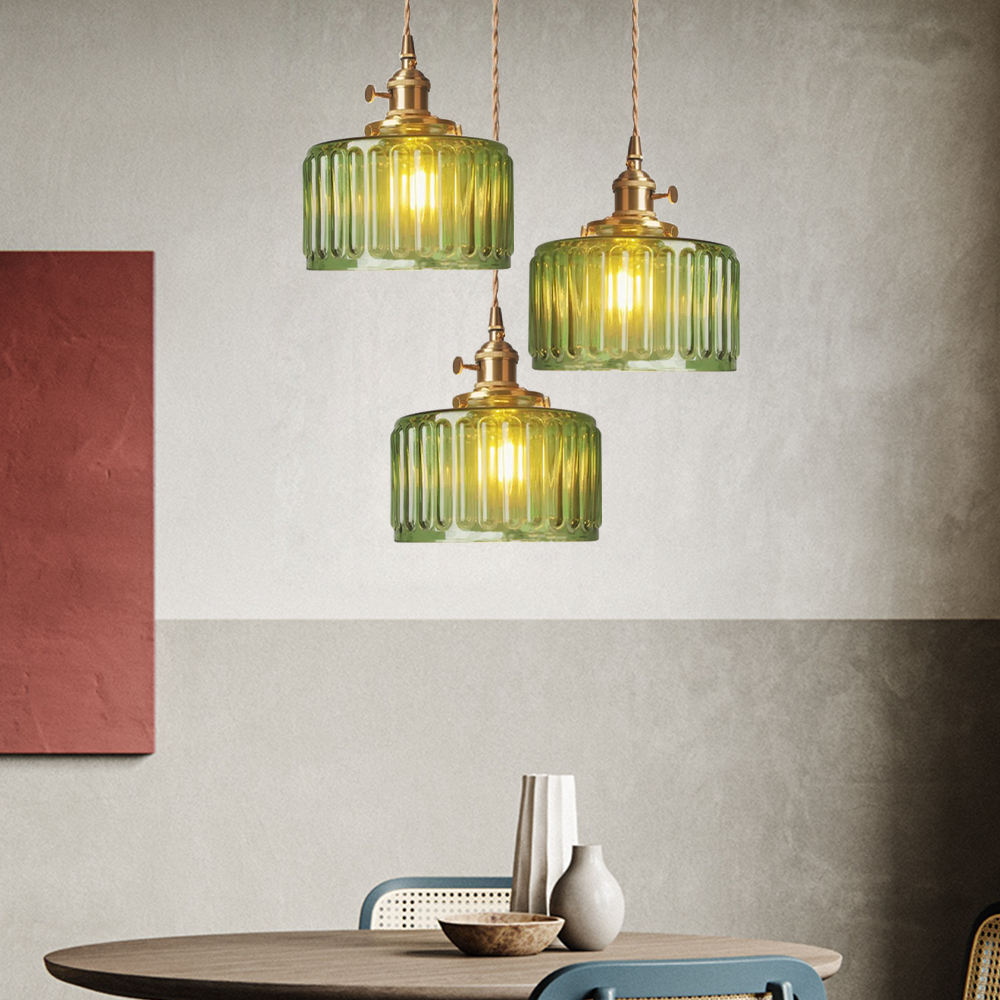 Nordic Retro 1 Light Glass Pendant Light - Cueteks