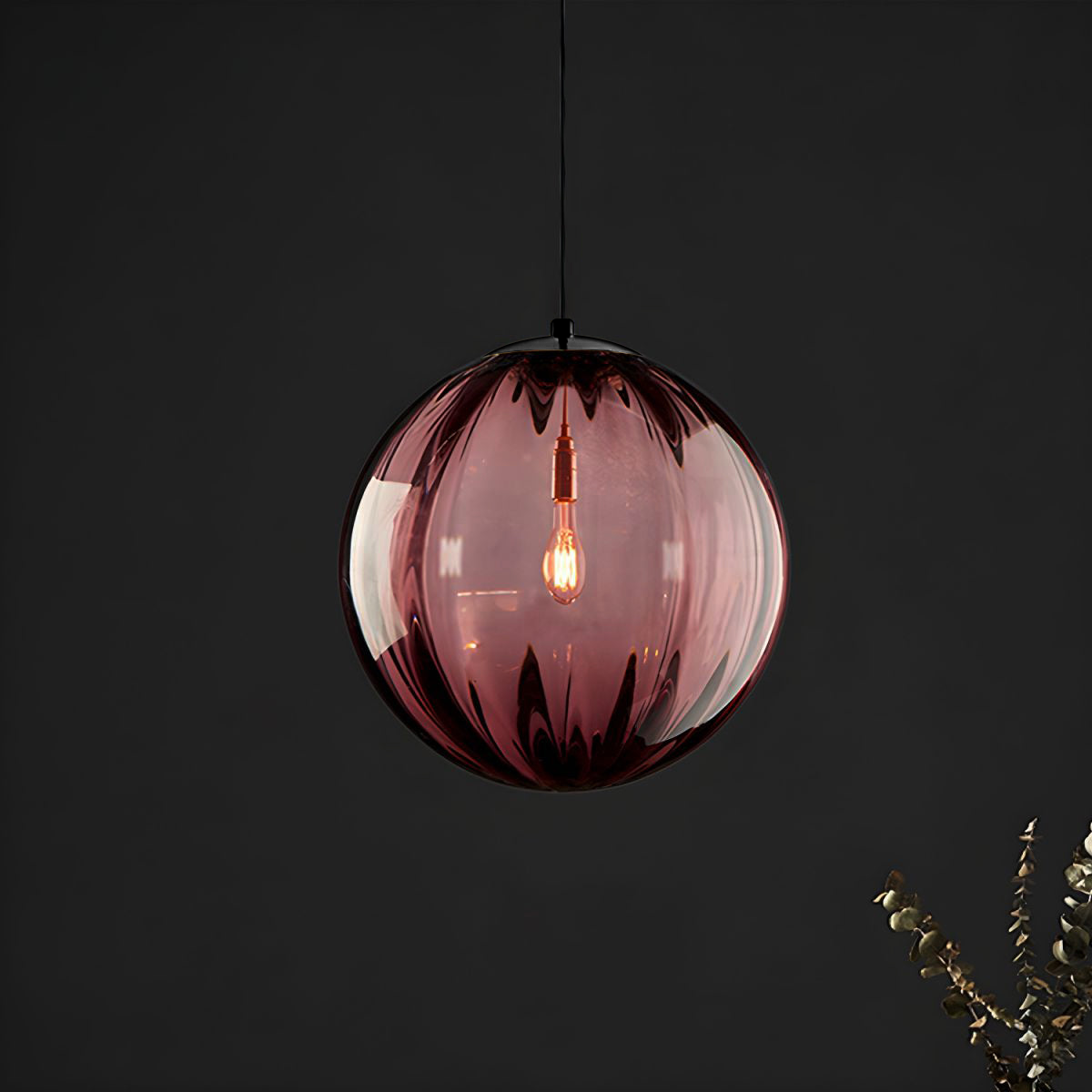 Modern Simple Round Glass Pendant Light - Cueteks