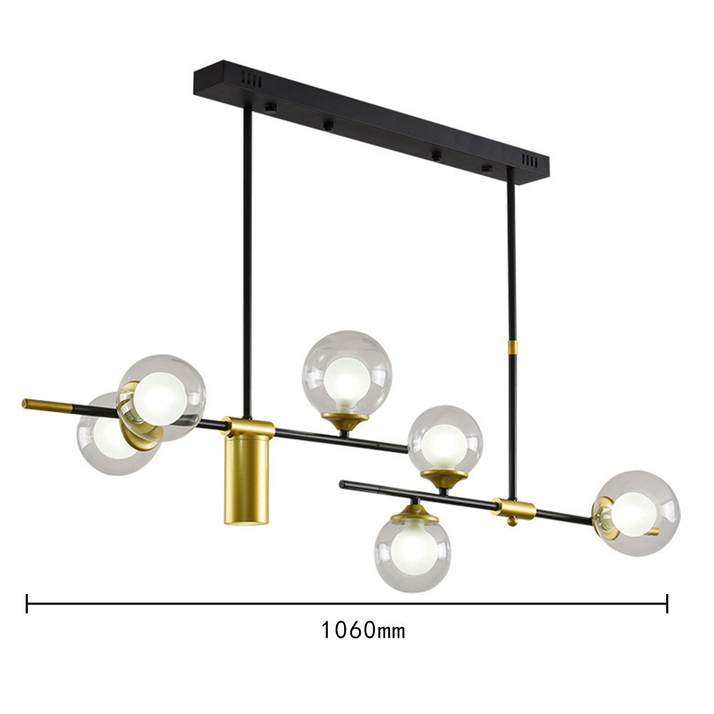 Brass Contemporary LED Chandelier Sputnik Chandelier 7-Light - Cueteks
