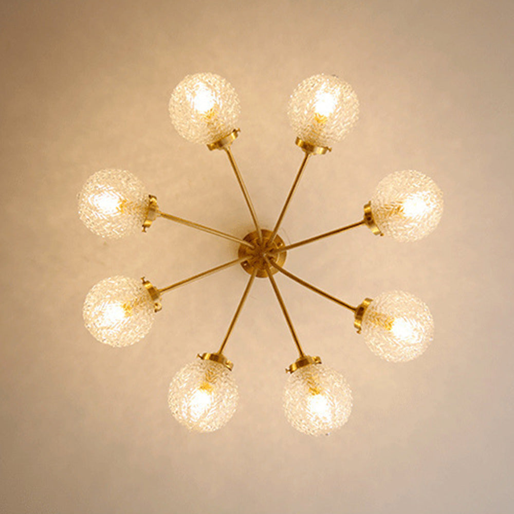 Mid Century Circle Metal Chandelier For Living Room - Cueteks