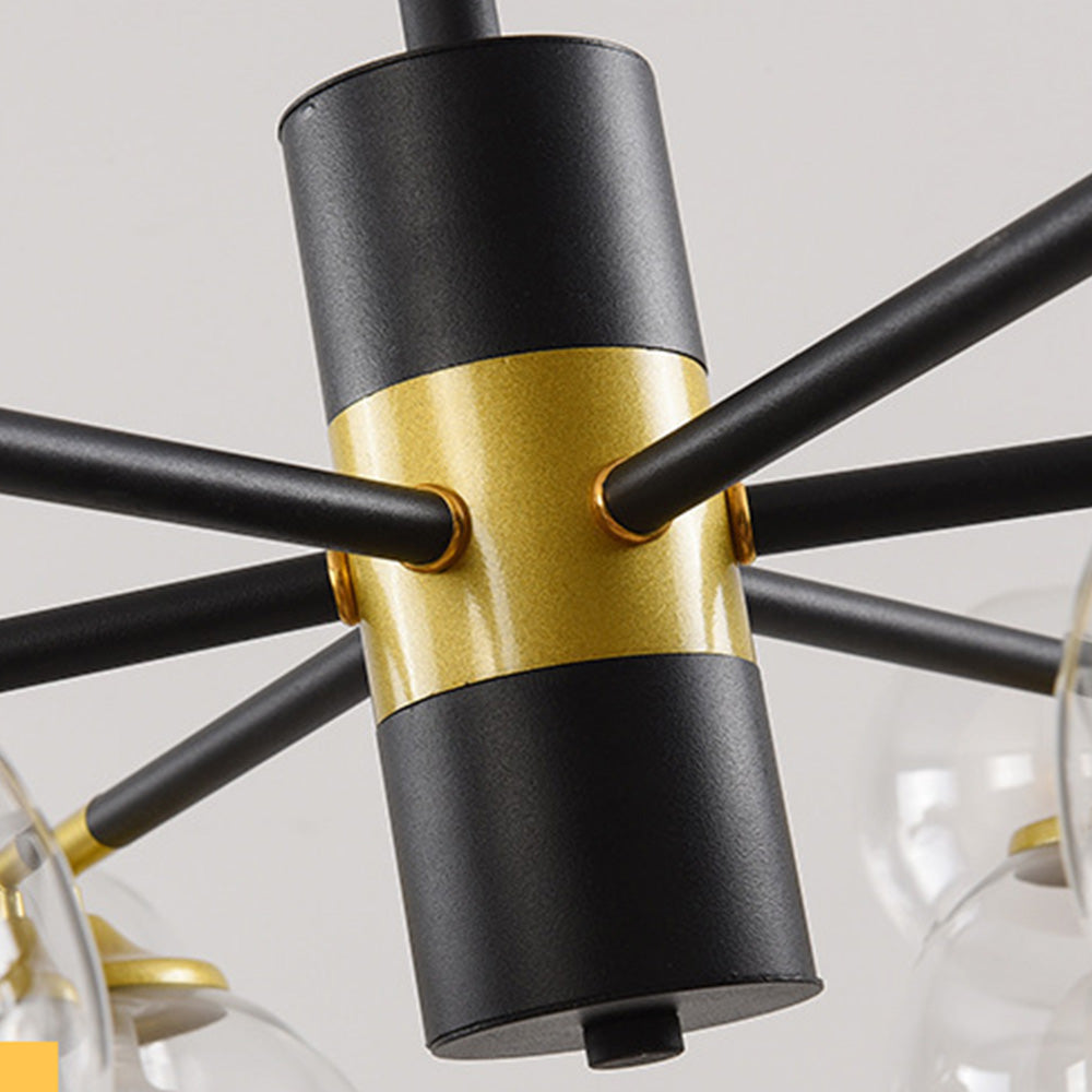 Brass Contemporary LED Chandelier Sputnik Chandelier 7-Light - Cueteks